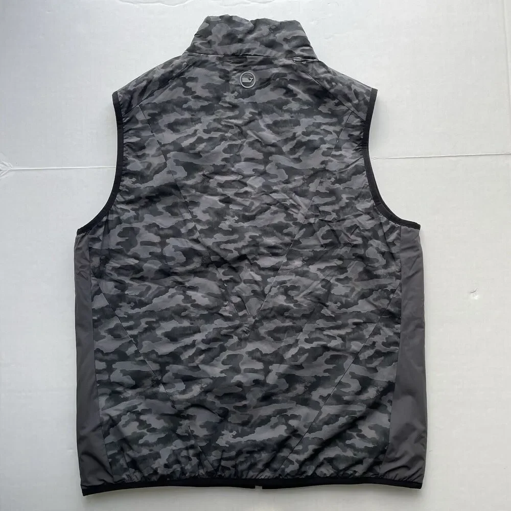 Vineyard Vines Jim Nantz Performance Waterproof Full Zip Puffer Vest Camo M